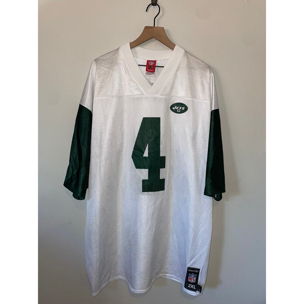 NFL New York Jets Brett Farve #4 White Green Jersey Active Top 2XL XXL